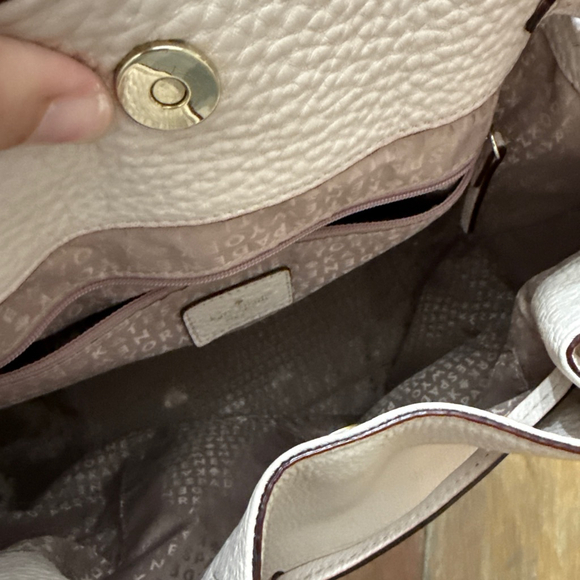 Kate Spade Beige Leather Drawstring Backpack Purse One Size Women’s - Picture 9 of 12